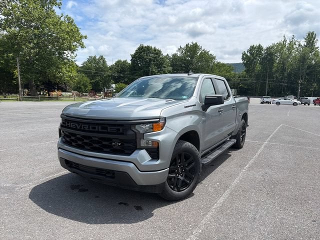 2026 Chevrolet Silverado 1500 Custom in Sterling Gray Metallic — front three-quarter view
