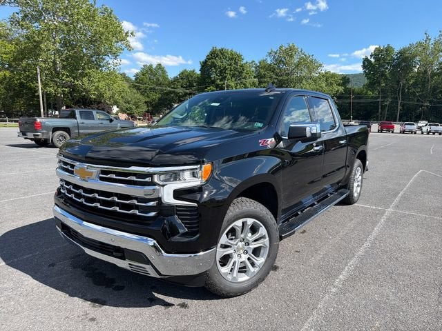 2026 Chevrolet Silverado 1500 LTZ in Black — front three-quarter view
