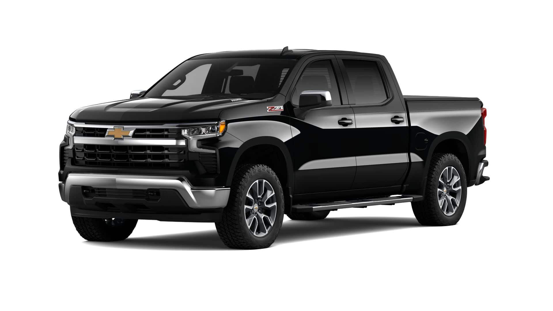2026 Chevrolet Silverado 1500 LT in Black — front three-quarter view