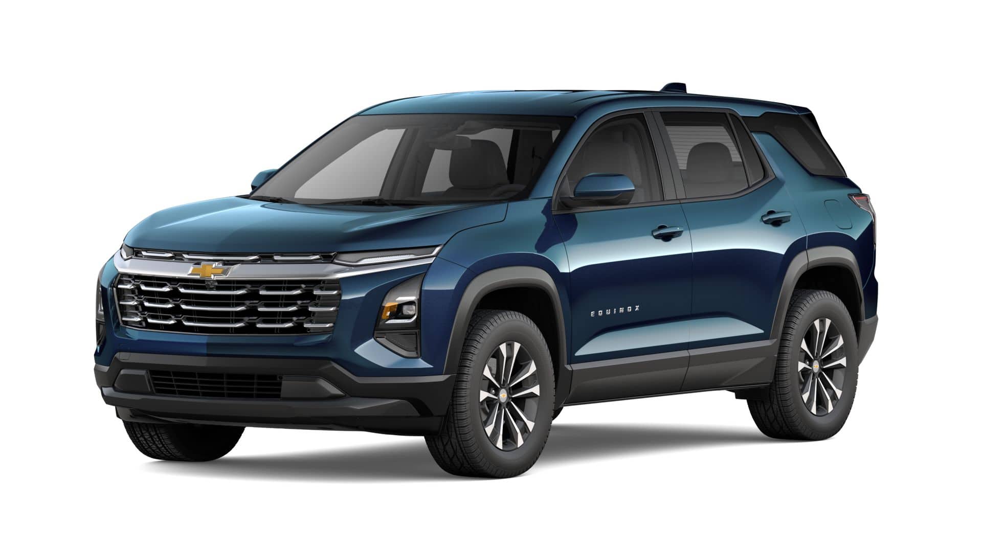2027 Chevrolet Equinox LT in Lakeshore Blue Metallic — front three-quarter view