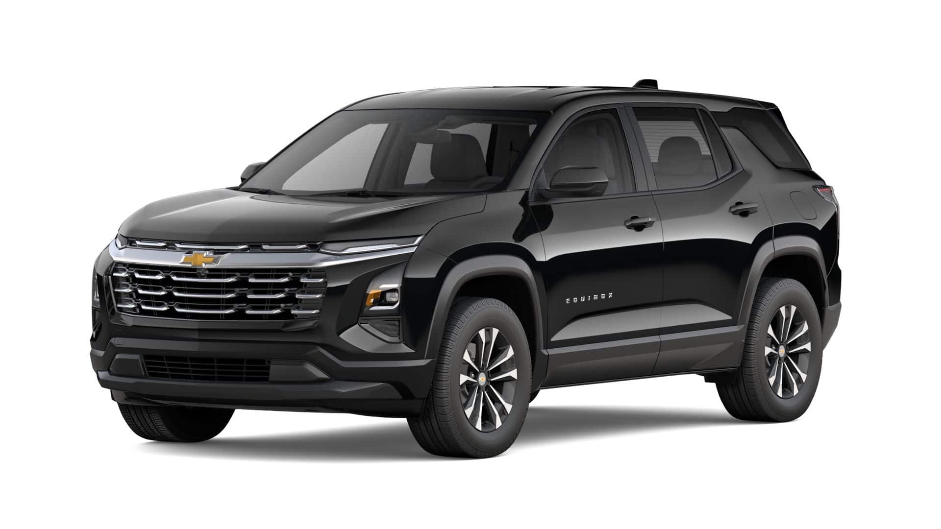 2027 Chevrolet Equinox AWD LT in Mosaic Black Metallic — front three-quarter view