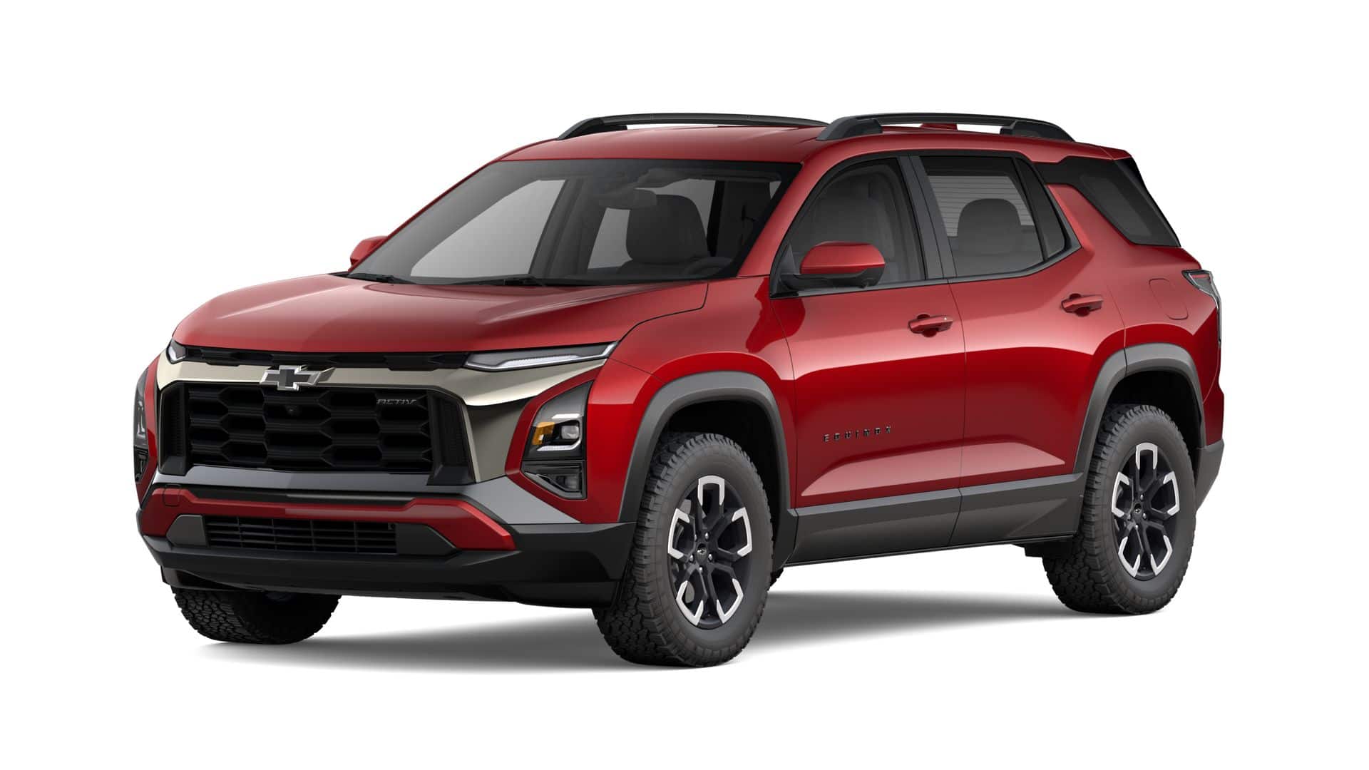 2027 Chevrolet Equinox ACTIV in Radiant Red Tintcoat — front three-quarter view