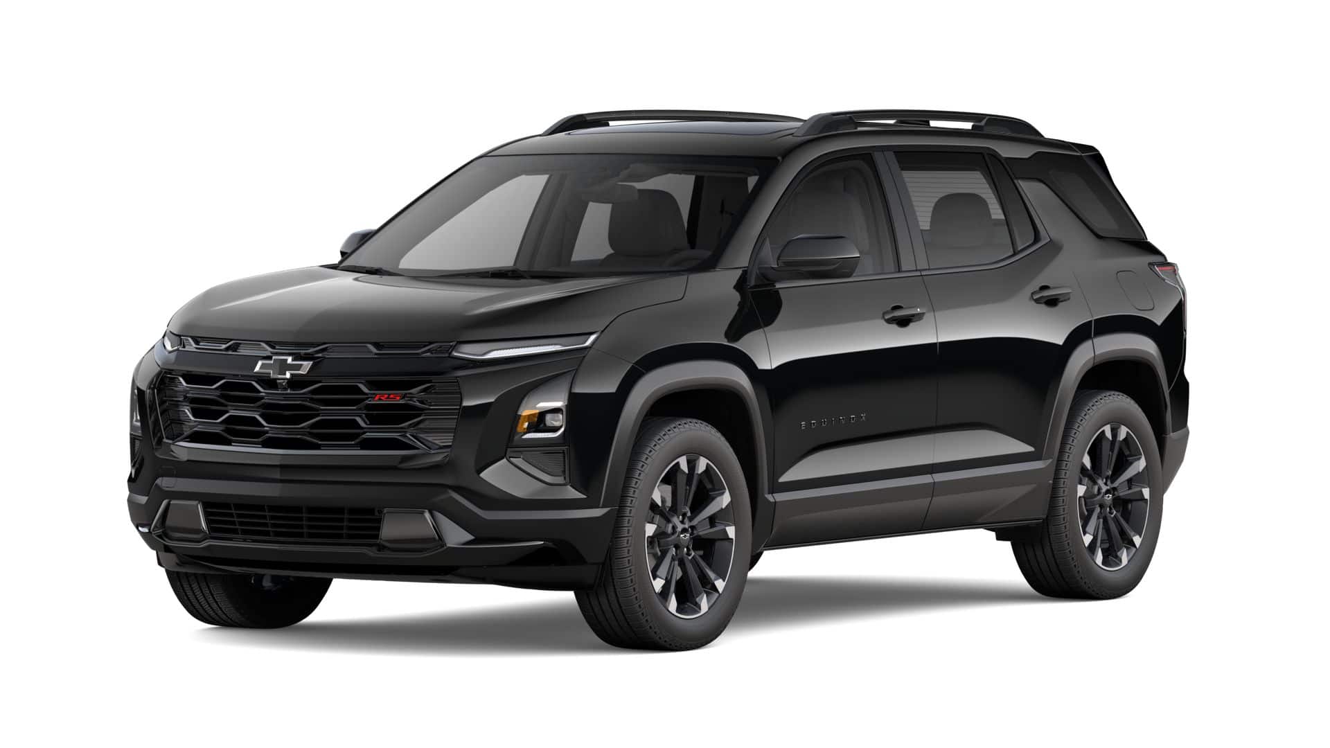 2027 Chevrolet Equinox RS in Mosaic Black Metallic — front three-quarter view